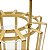 LANTERNA DECORATIVA METAL/VIDRO DOURADO 24x27cm - Imagem 4
