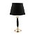 ABAJUR METAL BIVOLT PRETO/DOURADO 16x41cm - Imagem 2