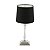 ABAJUR METAL BIVOLT PRETO/PRATA 13x34cm - Imagem 1
