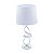 ABAJUR METAL BIVOLT BRANCO/PRATA 14x45cm - Imagem 1
