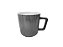 CANECA DE CERÂMICA PEROLADA CINZA 280ml - Imagem 1