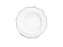 CJ 6 PRATOS DE PORCELANA P/SOBREMESA FIO DE PRATA BRANCO 21cm - Imagem 1