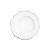CJ 6 PRATOS RASOS DE PORCELANA FIO DE PRATA BRANCO 28cm - Imagem 1