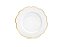 CJ 6 PRATOS DE PORCELANA P/SOBREMESA FIO DOURADO BRANCO 21cm - Imagem 1