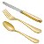 FAQUEIRO 75PC PVD DOURADO CROISÉ C/ESTOJO DE MADEIRA - Imagem 1