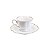 CJ 6 XÍCARAS DE PORCELANA P/CAFÉ C/PIRES FIO DOURADO BRANCO 80ml - Imagem 1