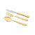 FAQUEIRO 30 PCS DE AÇO INOX  PVD DOURADO PISA C/GIFT BOX - Imagem 1