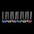 CJ 6 COPOS ALTO DE CRISTAL ECOLÓGICO SET-BAR FAVORIT WAVE COLORIDOS 380ML - Imagem 2