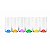 CJ 6 COPOS ALTO DE CRISTAL ECOLÓGICO SET-BAR FAVORIT WAVE COLORIDOS 380ML - Imagem 1