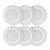 JG 6 PRATOS DE PORCELANA RENDADOS 20,5cm Ø - Imagem 2