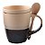 CANECA DE PORCELANA C/COLHER RIBBON SALMÃO 330ML - Imagem 1