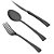 FAQUEIRO 30PC PVD BLACK BERNA ESTOJO DE MADEIRA - Imagem 1
