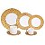 AP DE JANTAR 42 PCS DE PORCELANA VERA GOLD - Imagem 1