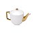 CJ 3 PC DE PORCELANA P/CHÁ AÇUCAREIRO BULE 900ml E LEITERA 300ml VERA GOLD - Imagem 2