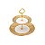 PORTA DOCES DE PORCELANA DUPLO VERA GOLD 26,5X3cm - Imagem 1