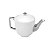 CJ 3 PC DE PORCELANA P/CHÁ C/AÇUCAREIRO BULE 900ml E LEITERA 300ml VERA SILVER - Imagem 2