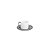CJ 6 XÍCARA DE CAFÉ C/PÍRES DE PORCELANA SUPER WHITE VERA SILVER 80ml - Imagem 1