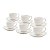 CJ 6 XÍCARAS DE CAFÉ DE PORCELANA C/PÍRES WHITE 100ML - Imagem 4
