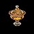 BOMBONIERE DE CRISTAL SUSSEX AMBAR 13,5X16 CM - Imagem 4