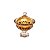 BOMBONIERE DE CRISTAL SUSSEX AMBAR 13,5X16 CM - Imagem 1
