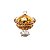 BOMBONIERE DE CRISTAL SUSSEX AMBAR 13,5X16 CM - Imagem 3