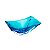 CENTRO DE MESA DE CRISTAL ECOLÓGICO OKINAWA TURQUESA 16,5X27X10,5CM - Imagem 1