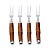 CJ. 4 PCS GARFOS DE AÇO INOX CABO DE BAMBOO ESCURO - Imagem 4