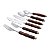 CJ. 6 PCS CUTELARIA DE AÇO INOX CABO DE BAMBOO ESCURO - Imagem 3