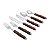 CJ. 6 PCS CUTELARIA DE AÇO INOX CABO DE BAMBOO ESCURO - Imagem 1