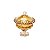 BOMBONIERE DE CRISTAL SUSSEX AMBAR 19,5X23 CM - Imagem 1