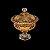 BOMBONIERE DE CRISTAL SUSSEX AMBAR 19,5X23 CM - Imagem 4