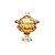 BOMBONIERE DE CRISTAL SUSSEX AMBAR 19,5X23 CM - Imagem 2