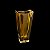 VASO DE CRISTAL ECOLÓGICO OKINAWA ÂMBAR 14X8X30cm - Imagem 2