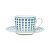 CJ 6 XÍCARAS DE PORCELANA P/CHÁ C/PIRES BLUE DOTS 200ml - Imagem 3