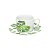 CJ 6 XÍCARAS DE PORCELANA P/CHÁ C/PIRES FOLHAS 200ml - Imagem 1