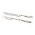 CJ. 2 PCS FACA E GARFO TRINCHANTE DE AÇO INOX - Imagem 2