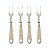 CJ. 4 PCS GARFOS DE AÇO INOX CABO DE CHIFRE SOPHIE - Imagem 1