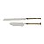 CJ. 2 PCS P/ BOLO DE AÇO INOX CABO DE MADRE PÉROLA CLARA - Imagem 3
