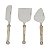 CJ. 3 PC P/ QUEIJO DE AÇO INOX CABO DE MADRE PÉROLA CLARA - Imagem 3