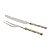 CJ. 2 PCS FACA E GARFO TRINCHANTE DE AÇO INOX - Imagem 1
