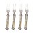 CJ. 4 PCS GARFOS DE AÇO INOX CABO DE MADRE PÉROLA CLARA - Imagem 3