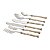 CJ. 6 PCS CUTELARIA DE AÇO INOX CABO DE MADRE PÉROLA CLARA - Imagem 2