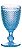 CJ 6PC TAÇA P/VINHO DE VIDRO BICO DE JACA AZUL 235 ML - Imagem 1