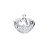 POTICHE DECORATIVO DE CRISTAL ECOLÓGICO C/TAMPA SCALLOP 18,5X18,5X17,5cm - Imagem 2