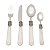 FAQUEIRO 24PC AÇO INOX C/CABO DE ACRÍLICO C/CONECTOR METAL - Imagem 2