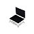 PORTA JOIAS DE ZAMAC RETANGULAR PRATA 9,8X7,8X6,2 CM - Imagem 2
