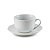 JG 6 XÍCARAS P/CHÁ C/PIRES DE PORCELANA SUPER WHITE ANACAPRI - Imagem 1