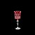 CJ 6 TAÇAS DE CRISTAL ECOLÓGICO LAPIDADO P/VINHO GRACE RUBY 250ml - Imagem 1