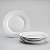 JG 6 PRATOS P/SOBREMESA DE PORCELANA SUPER WHITE PLAIN 19CM - Imagem 1