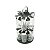 CJ 13 PC P/TEMPERO DE VIDRO C/TAMPA DE PLÁSTICO E BASE GIRATÓRI PRETO LUIGI 15,5X31,5cm - Imagem 2